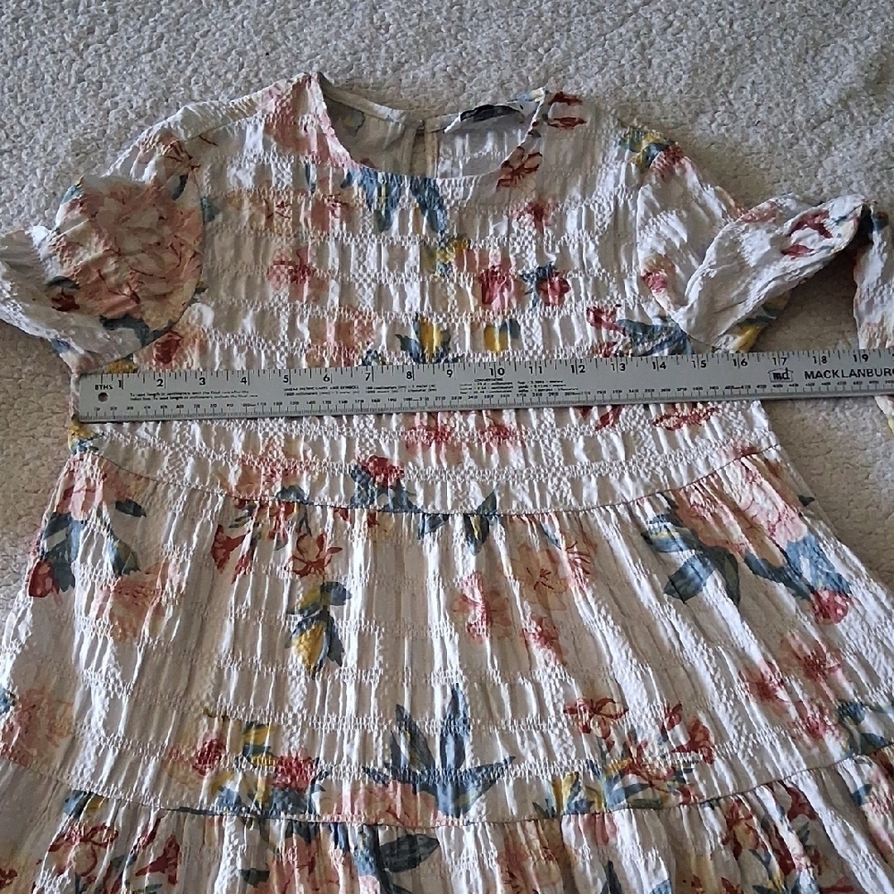 Zara Long Sleeved Floral Mini Dress Style Sharon - Picture 6 of 8